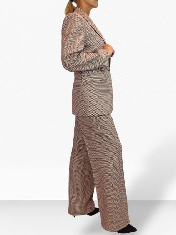 Paulo Due Women's Houndstooth 2 Piece Trouser Suit Tailored Blazer