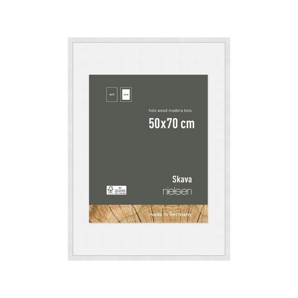 nielsen Skava Oak Wooden Picture Frame with White Mount