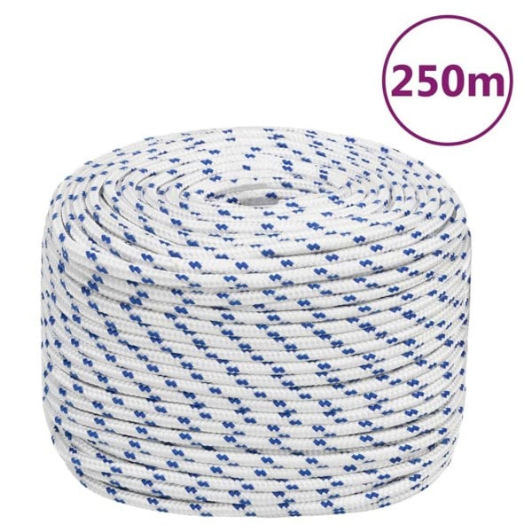Berkfield Boat Rope White 8 mm 250 m Polypropylene