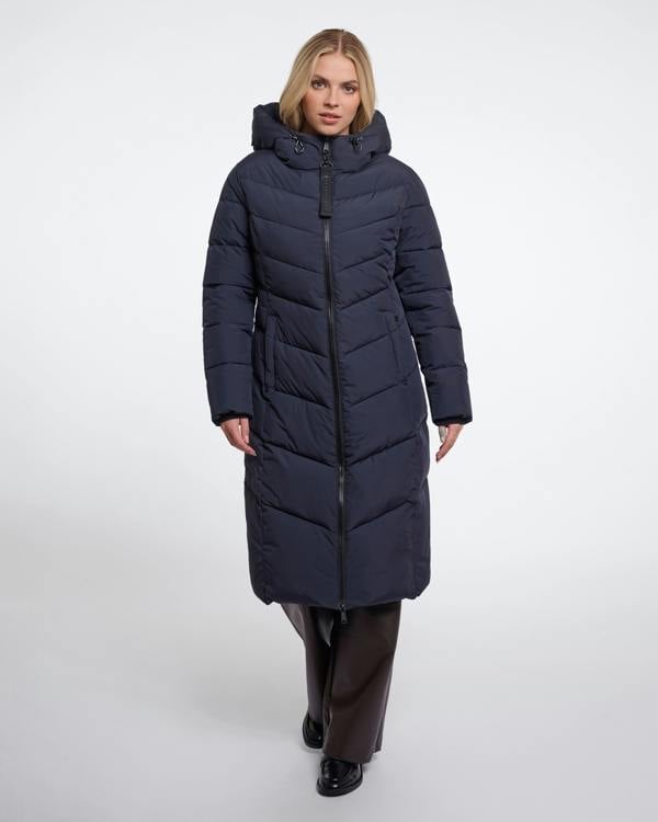 Rino & Pelle Zendaya Womens Padded Coat With Hood - Dark Navy | CHO | Designer Womens Padded Coat
