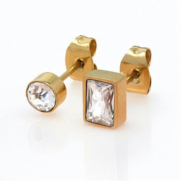Say It With Mixed Shape Earrings - Yellow Gold
