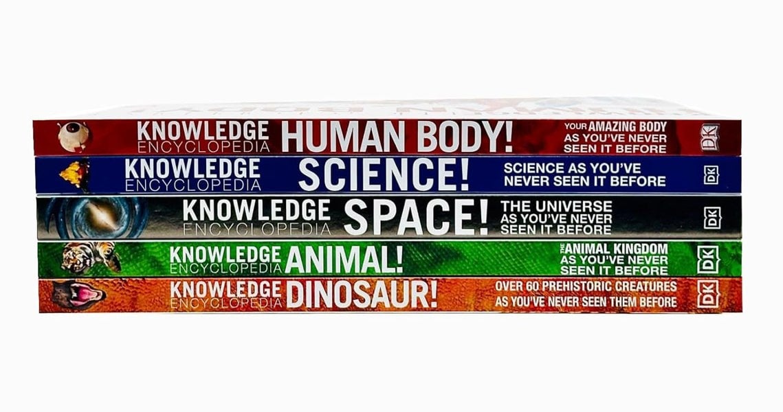 Knowledge Encyclopedias Collection 5 Books Set By DK (Human Body, Science, Space, Animal and Dinosaur)