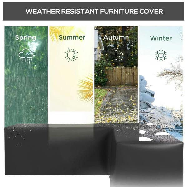 Black L-shaped protective furniture cover with smooth, padded top panels