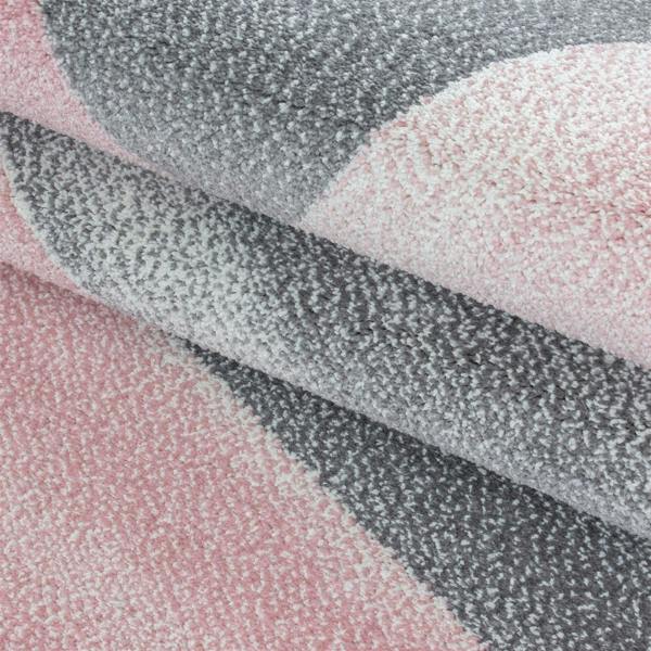 Viva Rugs Blush Pink Grey Geometric Rug Modern Contemporary Carpet for Living Room Woven Mat Large Small