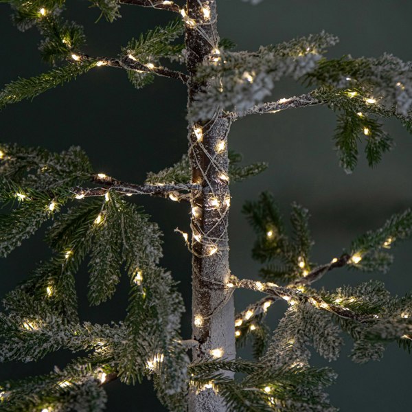Samuel Alexander 1.5m (5ft) Light up Snow Flocked Christmas Pine Tree with 240 Warm White LEDs
