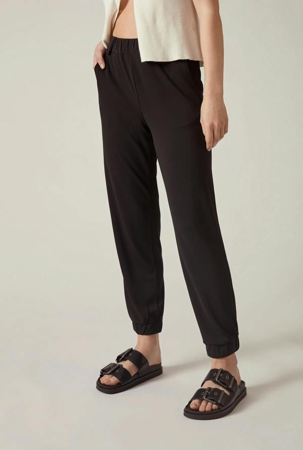 James Lakeland Black Jersey Jogger Trousers