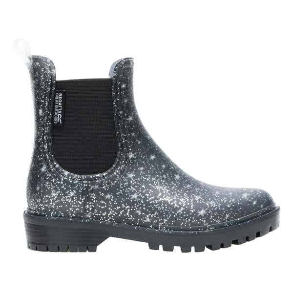 Regatta Childrens/Kids Harriet II Glitter Star Wellington Boots - Black - 