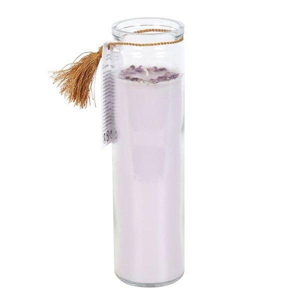 Serano Blackberry Tube Candle with Amethyst Crystals