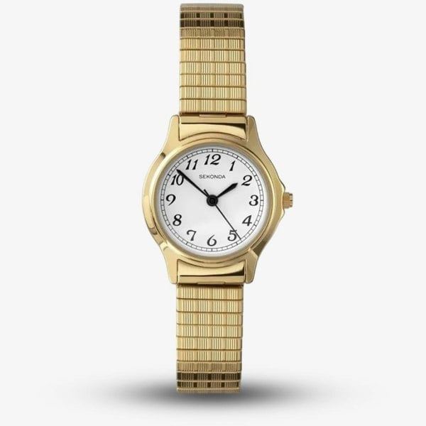 Sekonda Ladies Easy Reader Expander Gold Watch 4134B