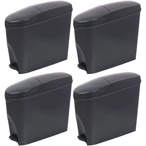 ProWashroom Sanitary Bin 20L Slimline Washrooms Toilets Hygienic Disposal Pedal Container Bins for Female Ladies And Baby Hygiene Products x4