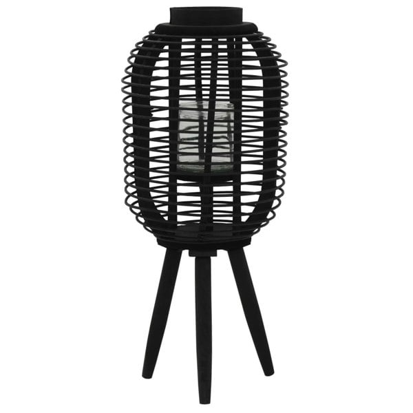 Berkfield Freestanding Candle Lantern Holder Bamboo Black