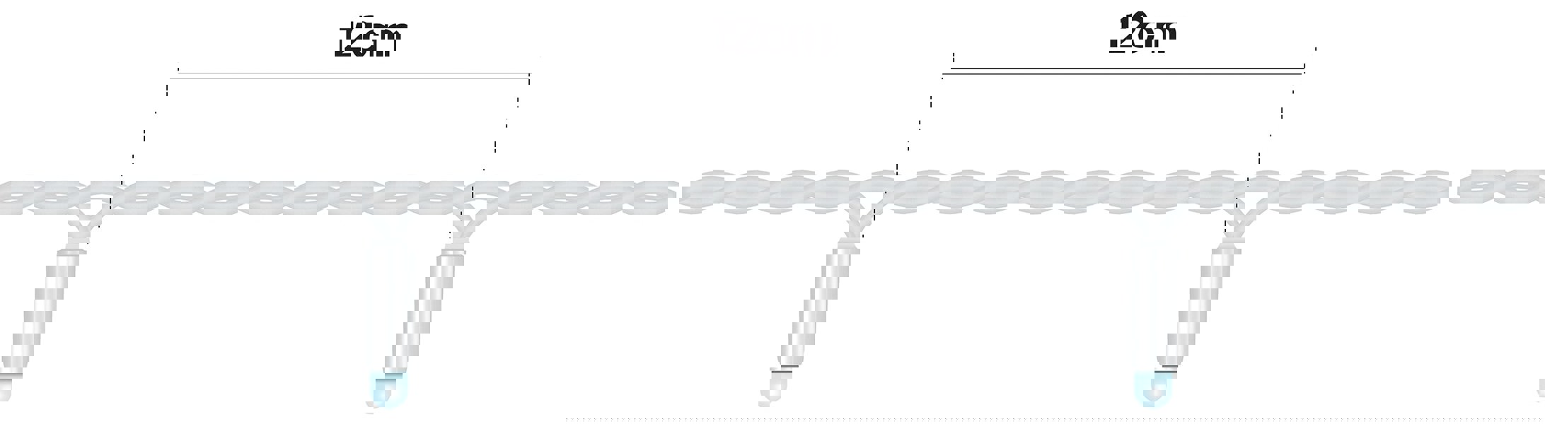 Eagle Connect Led String Lights White Rubber Cool White 15M