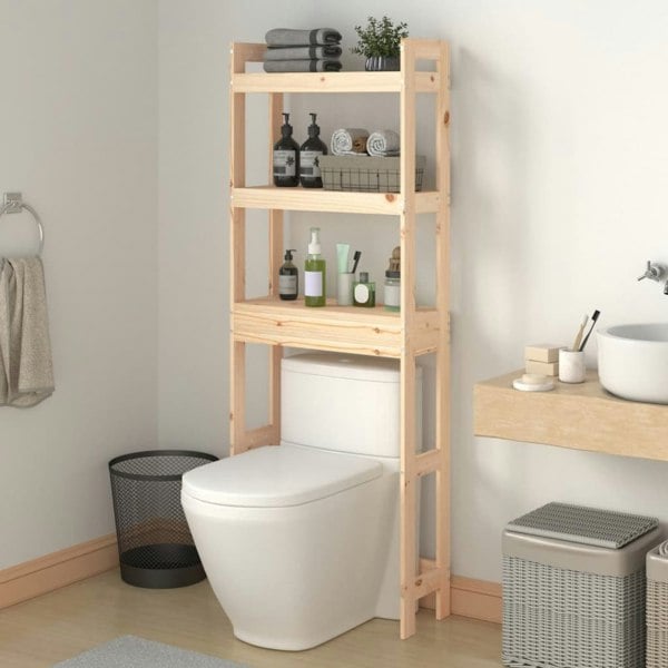 Berkfield Toilet Rack 63x26x171 cm Solid Wood Pine