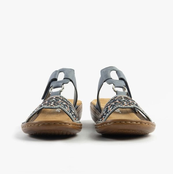 Rieker 608K2-12 Womens Sandals - Blue