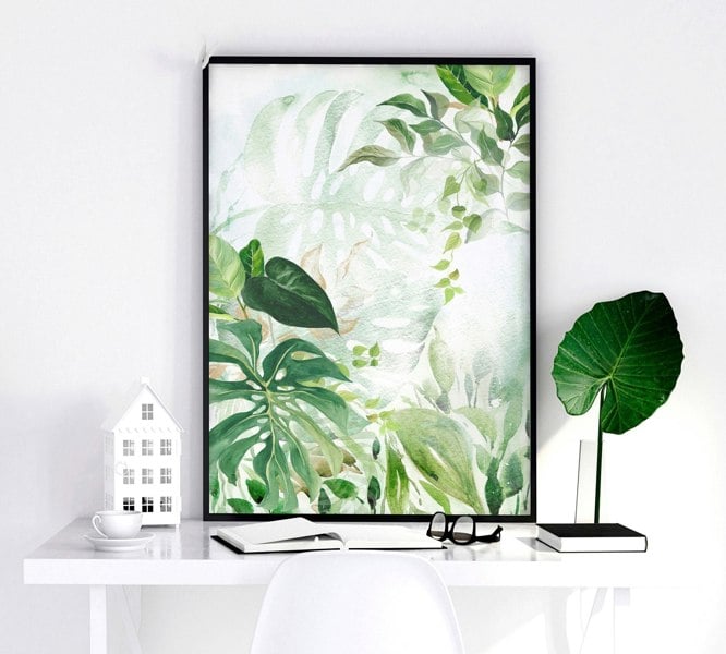 Art for office walls | set of 3 Tropical wall art prints