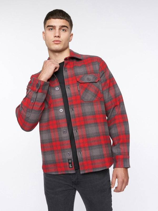 Duck and Cover Willington Overshirt Red Check