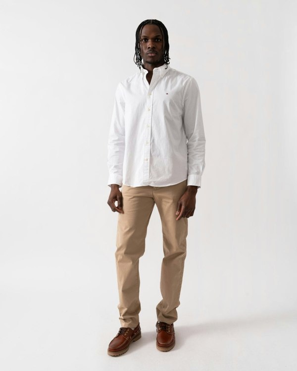 Tommy Hilfiger Core Flex Poplin Mens Long Sleeve Shirt - White