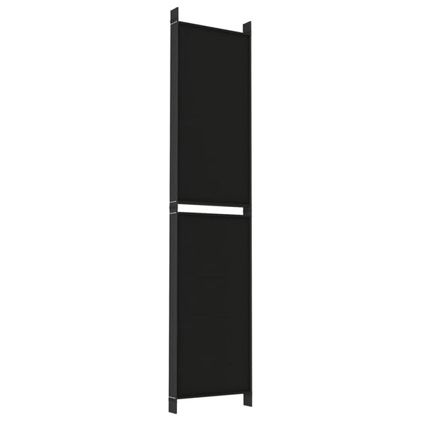 Berkfield 6-Panel Room Divider Black 300x220 cm Fabric