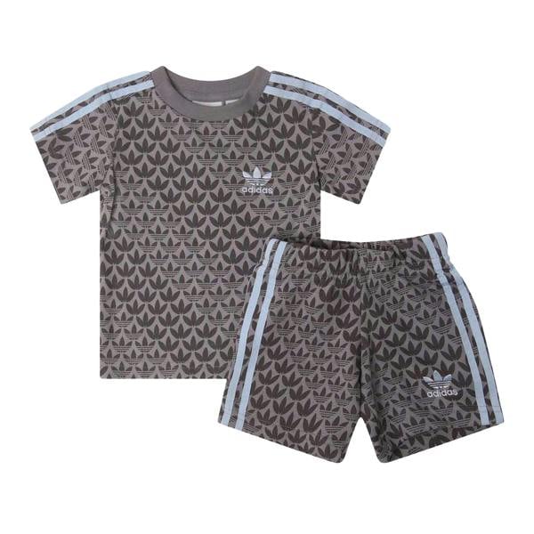 Adidas Childrens/Kids Originals Cotton Blend Shirt And Shorts Set - Grey - 