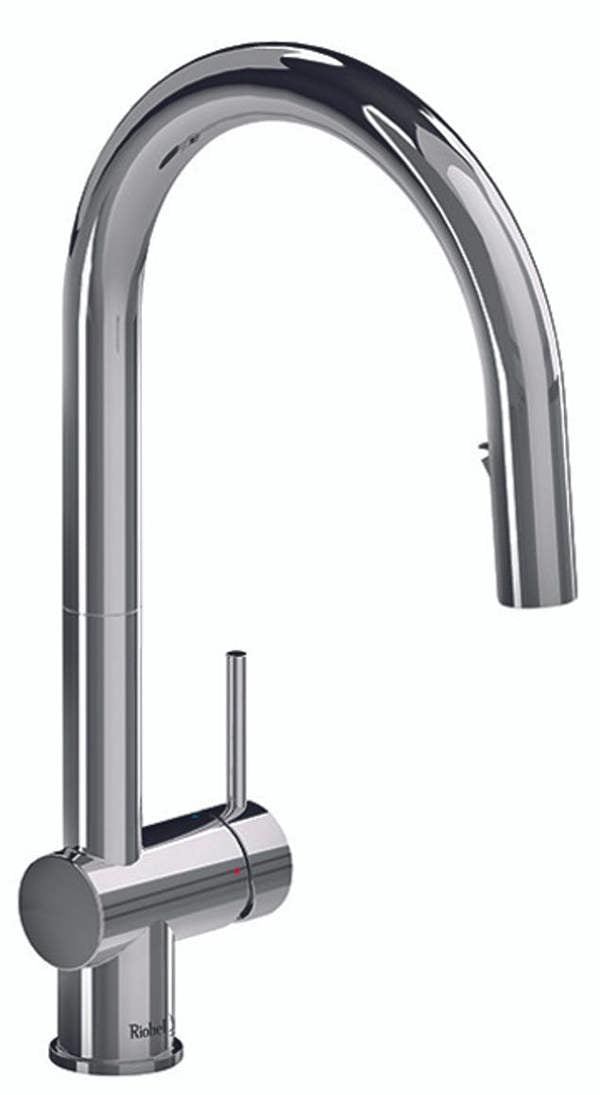 Riobel Azure Mixer with Pull Down Spray Chrome Kitchen Tap