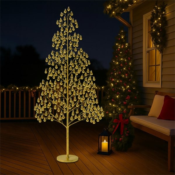 Xmas Haus 210cm 1200 Warm White Micro Led Tree 5M Lead