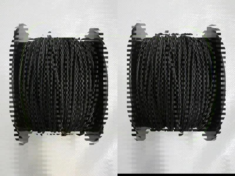 3MM x 100M (328FT) Black Elastic Bungee Shock Cord Rope