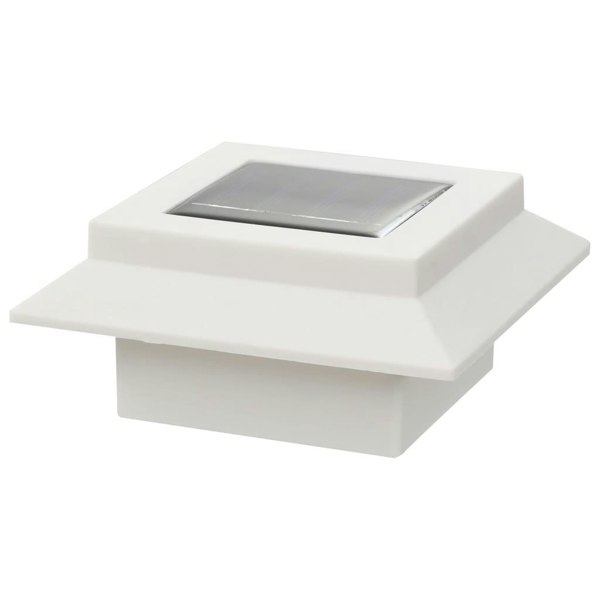 Berkfield Outdoor Solar Lamps 6 pcs LED Square 12 cm White