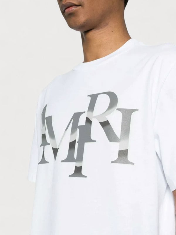Amiri Staggered Chrome Tee White