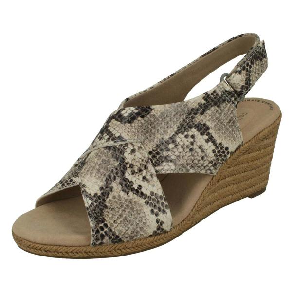 Clarks Ladies Clarks Slingback Wedge Heel Sandals Lafley Alaine