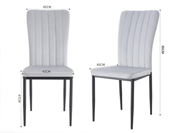 Set of 6 Velvet Effect Dining Chairs Plush Padded Upholstered Accent Chair Elle