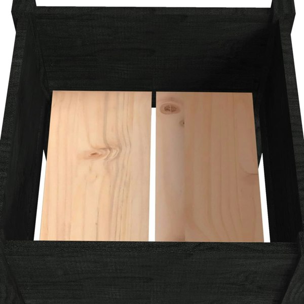 Berkfield Garden Planter Black 40x40x70 cm Solid Pinewood
