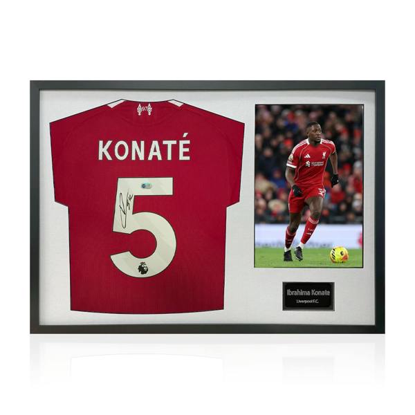 Ibrahima Konaté Signed Liverpool Shirt Classic Frame (ACG Cert)