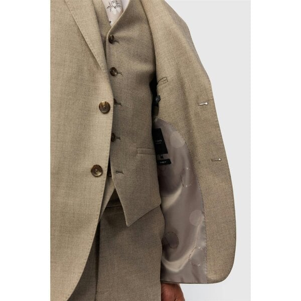 Ted Baker Tailored Fit Oatmeal Stretch Flannel Jacket