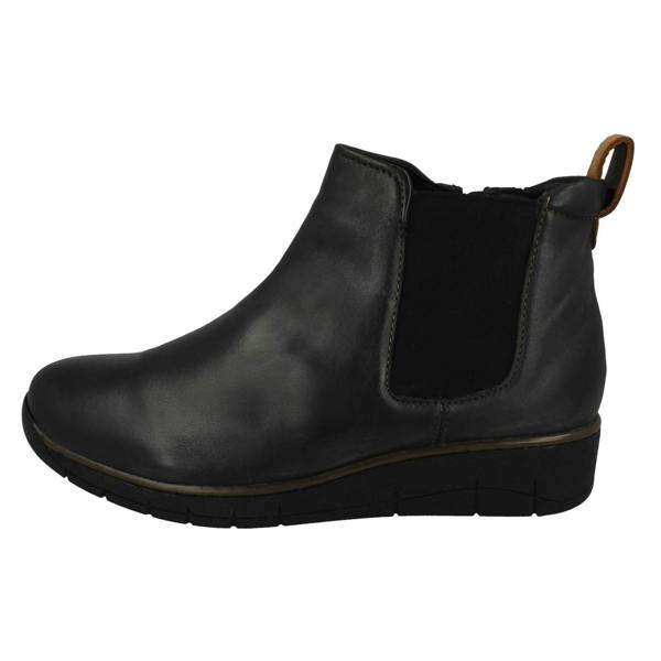 Padders Ladies Padders Wide Fitting Wedge Heeled Ankle Boots Rowen