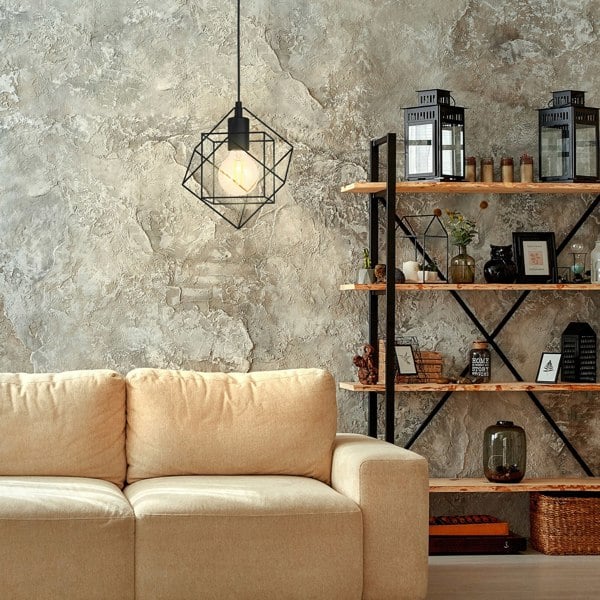 EGLO Straiton Black Steel Modern Geometric Pendant Light