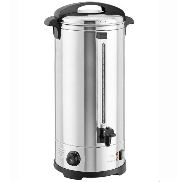 26L Catering Urn, 2500W Stainless Steel Hot Water Boiler Dispenser with Thermostat, Keep Warm Function and Easy Pour Tap