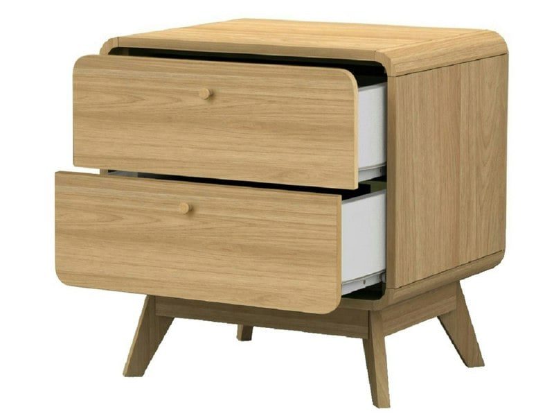 Dorel Home Cassie Nightstand 2 Drawers Oak Oak 51x39x53cm