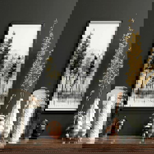 Modern Living Room Wall Art | Set of 3 Asian Inspired Wall art Prints