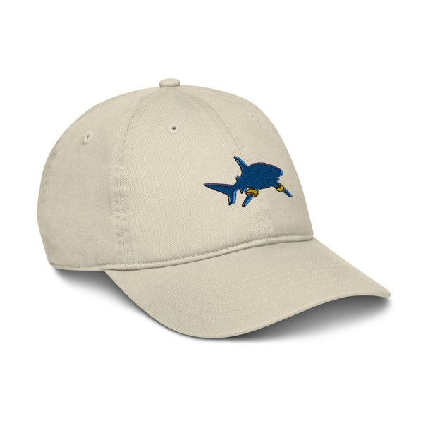 ANCHOR & CREW Shark Gone Swimming In The Wild Organic Cotton Embroidered Baseball Cap