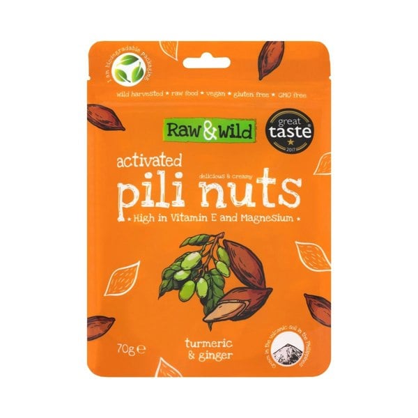 Raw & Wild Activated Turmeric & Ginger Pili Nuts - 70g