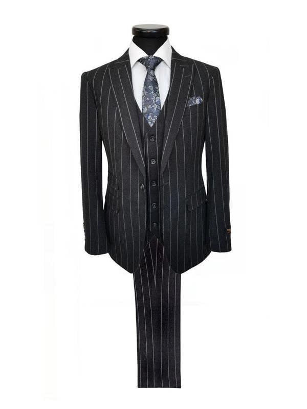 Charcoal Stripe 3-Piece Suit