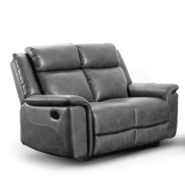 Toronto Reclining Leather-Like Sofa Suite Black or Grey - 5