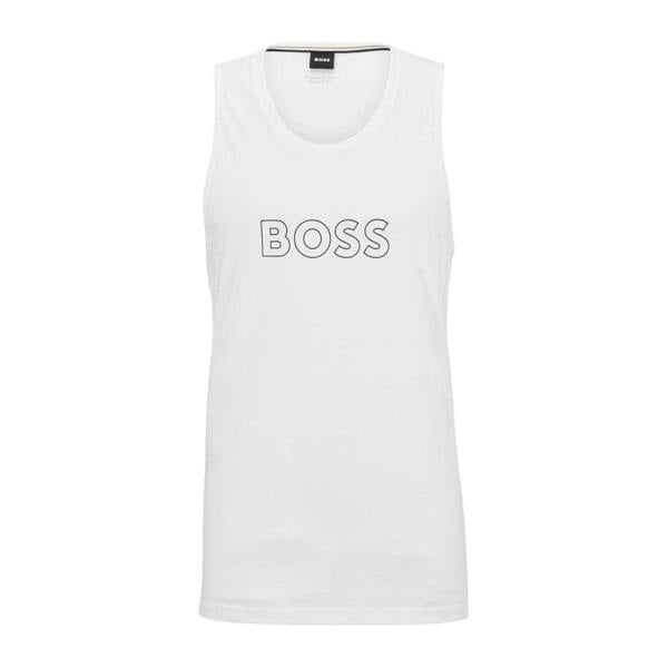 Boss Mens Organic Cotton Tank Top - White - 