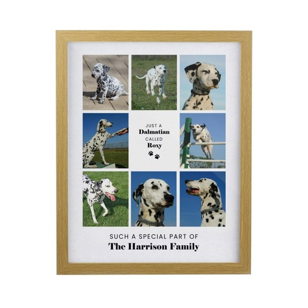 Personalised Memento Company Personalised Pet Multi Photo Upload Oak Framed Print