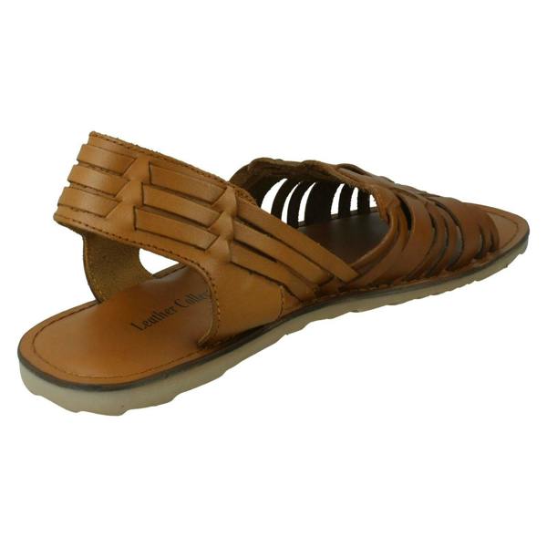 Leather Collection Mens Leather Collection Slingback Sandals A0061