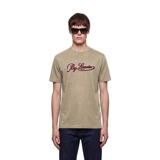 By Lanvin Script Logo Taupe T-Shirt