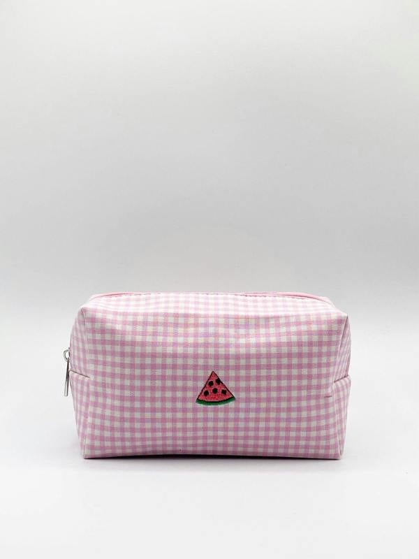 Cosmetic Case With Watermelon Embroidery - svnx