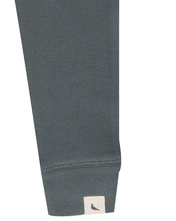 Bottle Green Rib Leggings - image 3