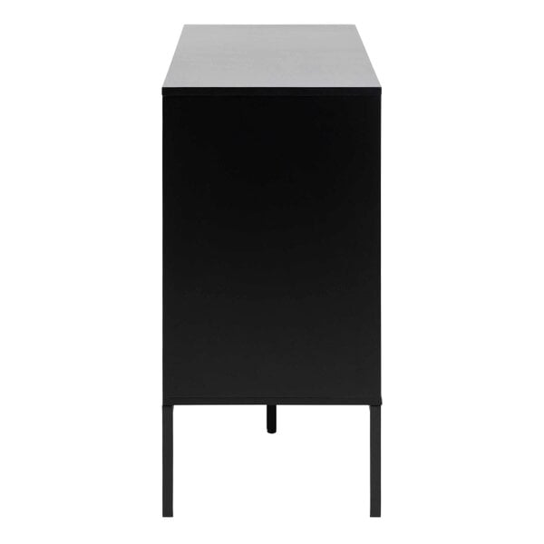 Wyld Haus El Paso Black Metal and Wild Oak Veneer 1 Door 3 Drawer Small Sideboard