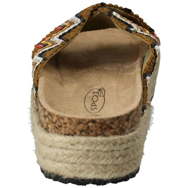 Spot On Ladies Spot On Platform Cross Over Strap Mule
